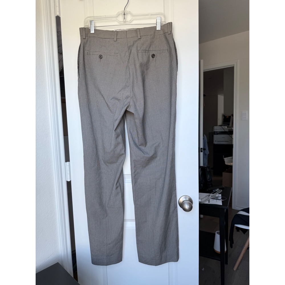 Ralph Lauren Mens Gray Brown Dress Pants Straight Office Formal Business 32x32 - Picture 7 of 8